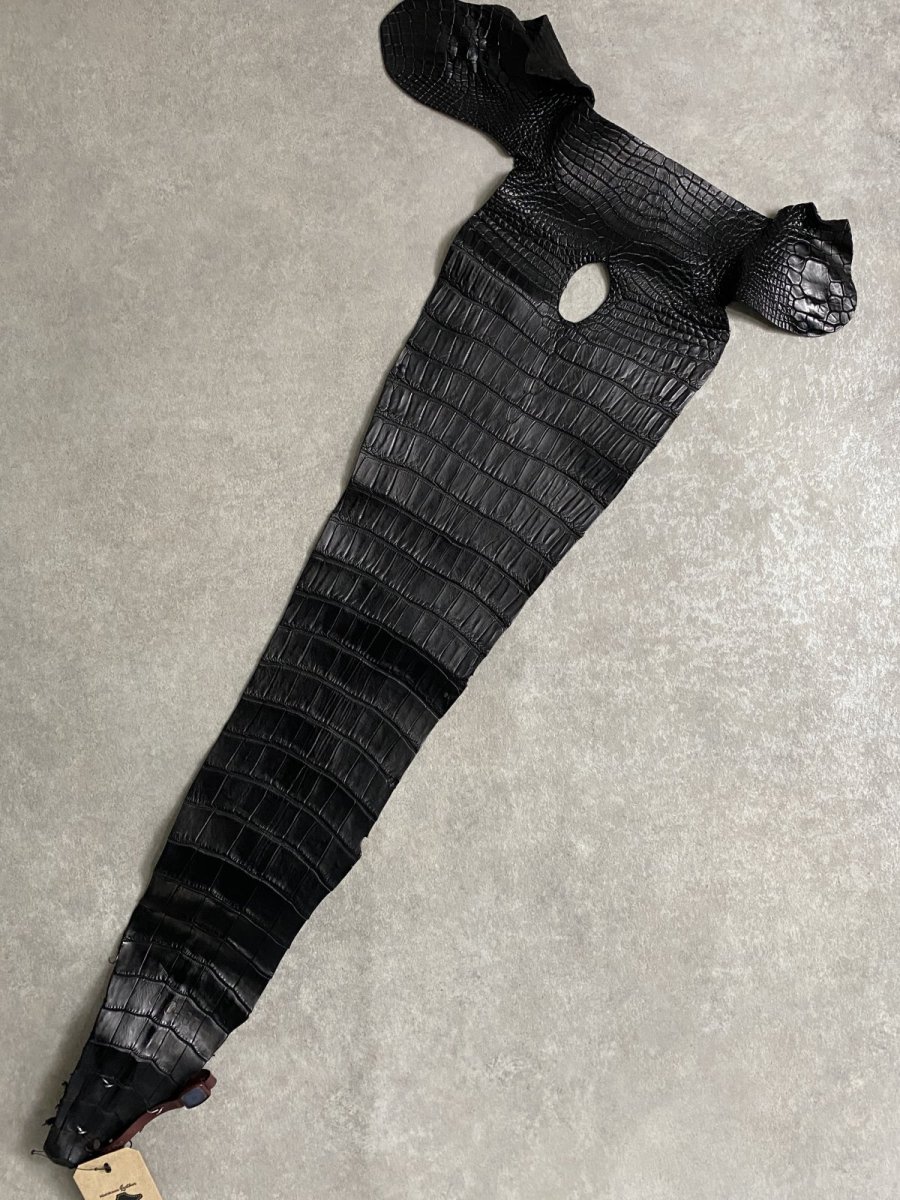 画像1: スモールクロコ（ポロサス） 尻尾　ブラック　 (1)