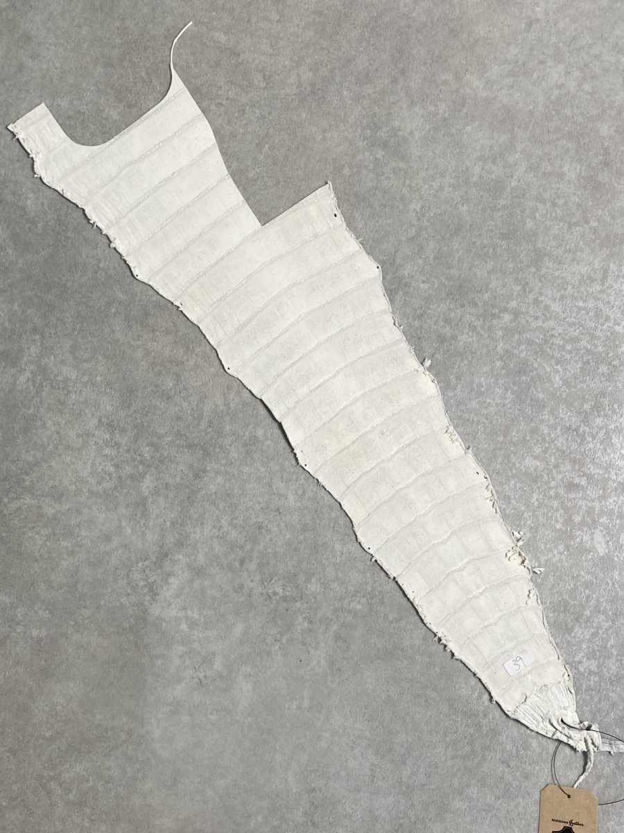 画像7: ヒマラヤクロコダイル　ナチュラル　尻尾　ワニ革　ナイルクロコダイル　クロコダイル革　エキゾチックレザー　 (7)