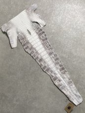 画像1: ヒマラヤクロコダイル　ナチュラル　尻尾　ワニ革　ナイルクロコダイル　クロコダイル革　エキゾチックレザー　 (1)