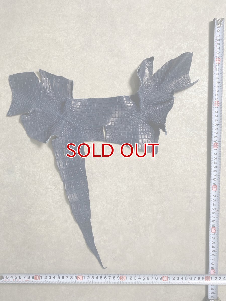 画像2: クロコダイル　ハギレ　エキゾチックレザー (2)