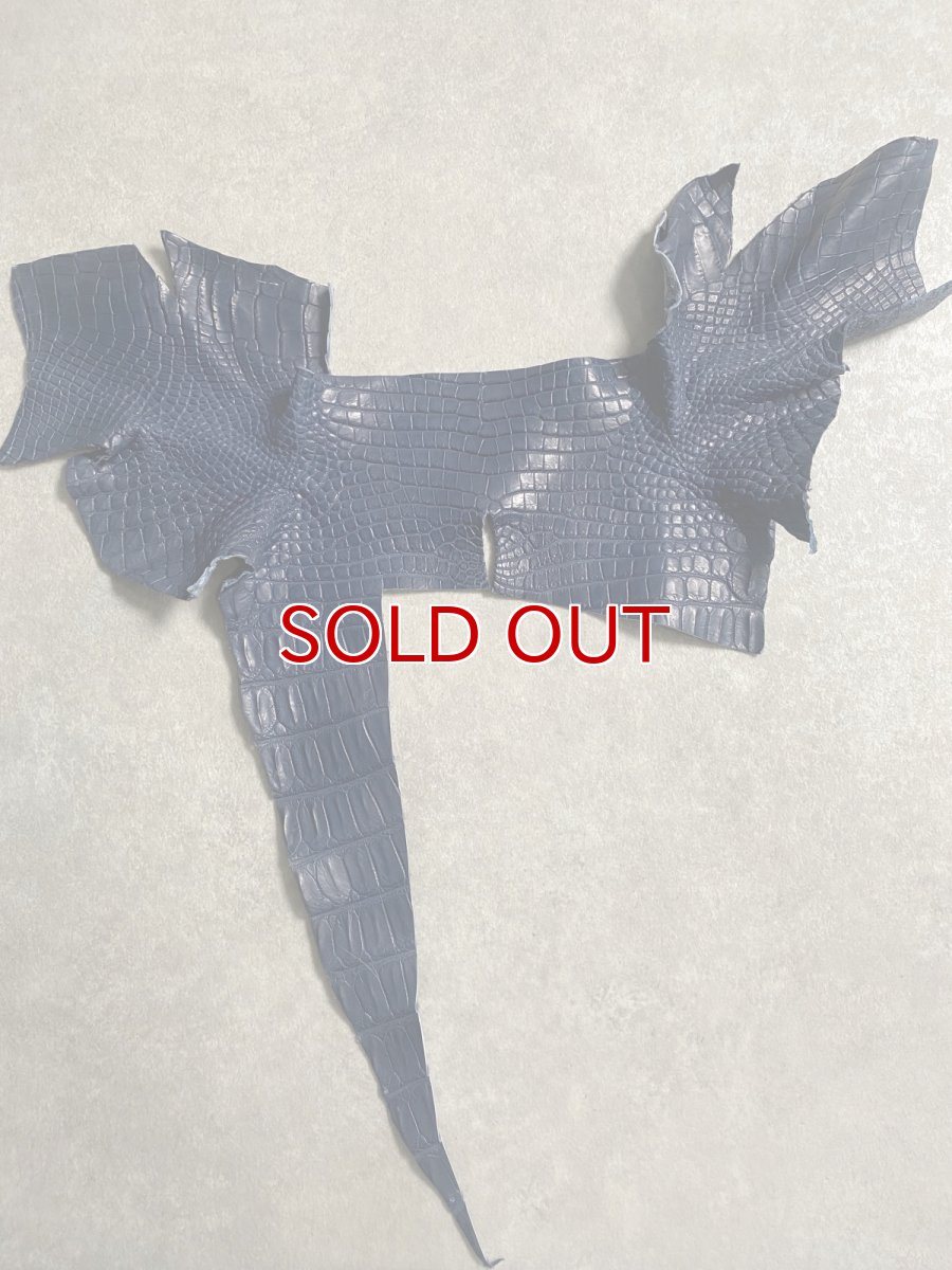 画像1: クロコダイル　ハギレ　エキゾチックレザー (1)
