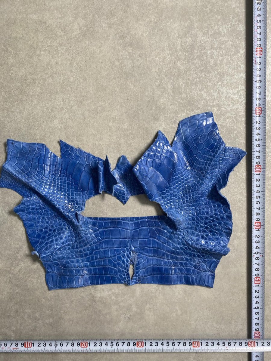 画像2: クロコダイル　ハギレ　エキゾチックレザー (2)