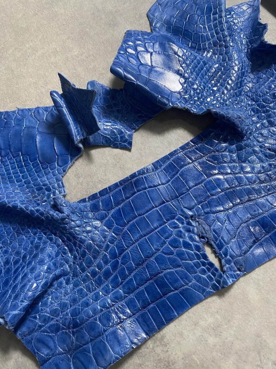 画像3: クロコダイル　ハギレ　エキゾチックレザー (3)