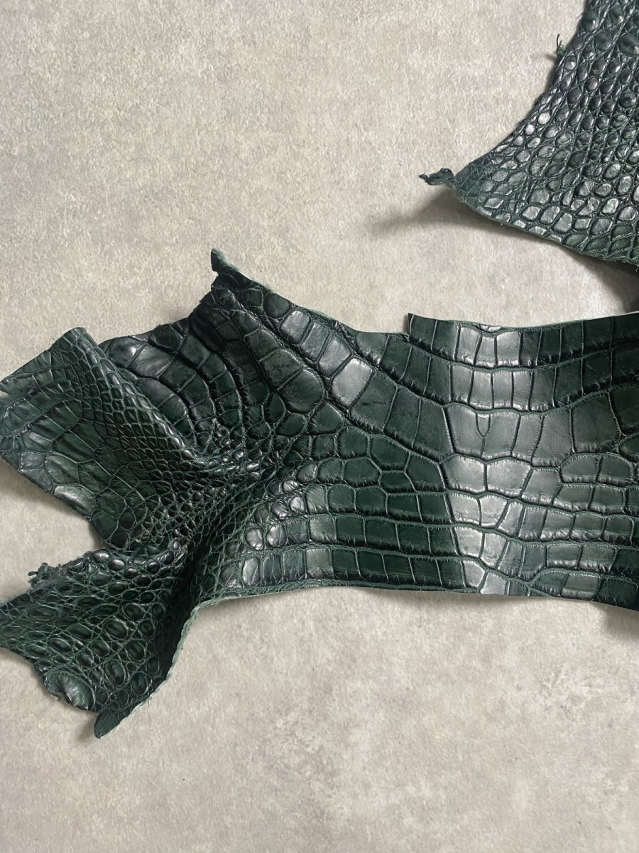 画像4: クロコダイル　ハギレ　エキゾチックレザー (4)