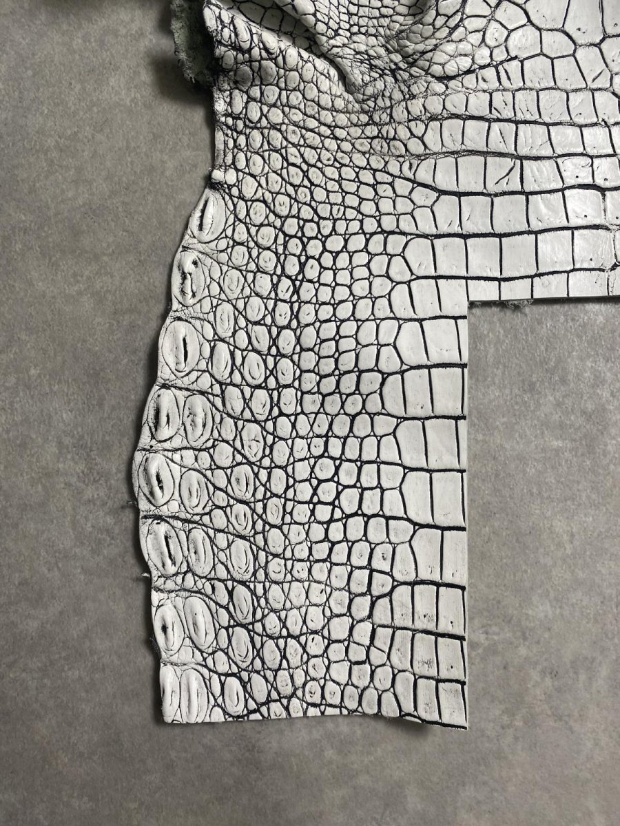 画像6: クロコダイル　ハギレ　エキゾチックレザー (6)