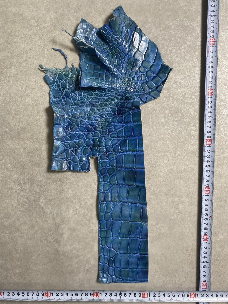 画像2: クロコダイル　はぎれ　エキゾチックレザー (2)