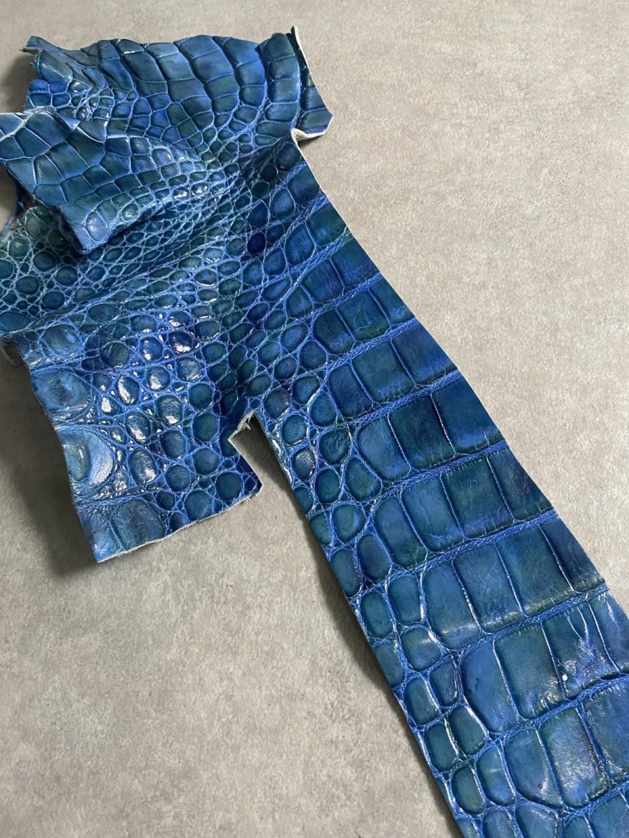 画像3: クロコダイル　はぎれ　エキゾチックレザー (3)