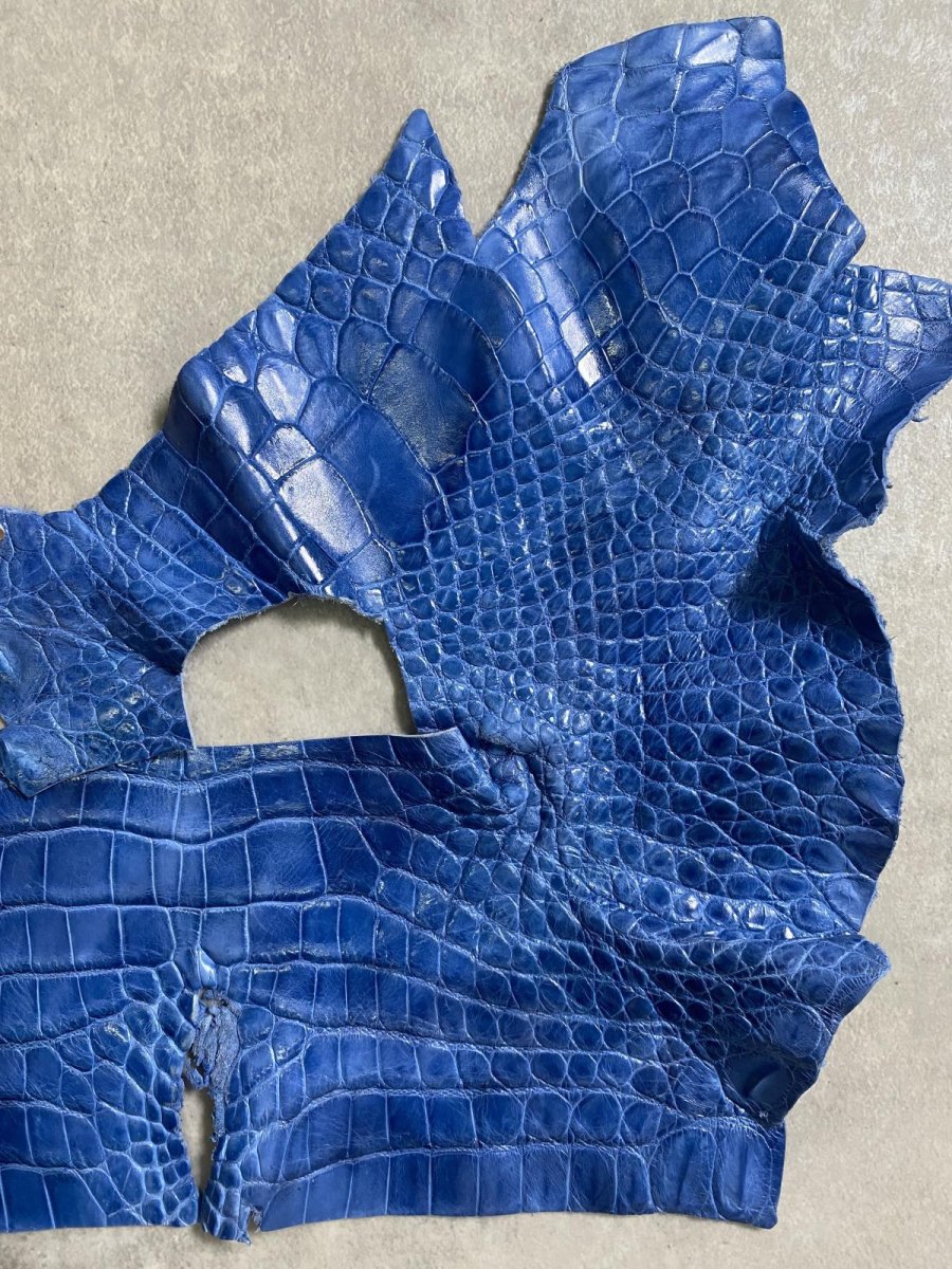 画像4: クロコダイル　ハギレ　エキゾチックレザー (4)