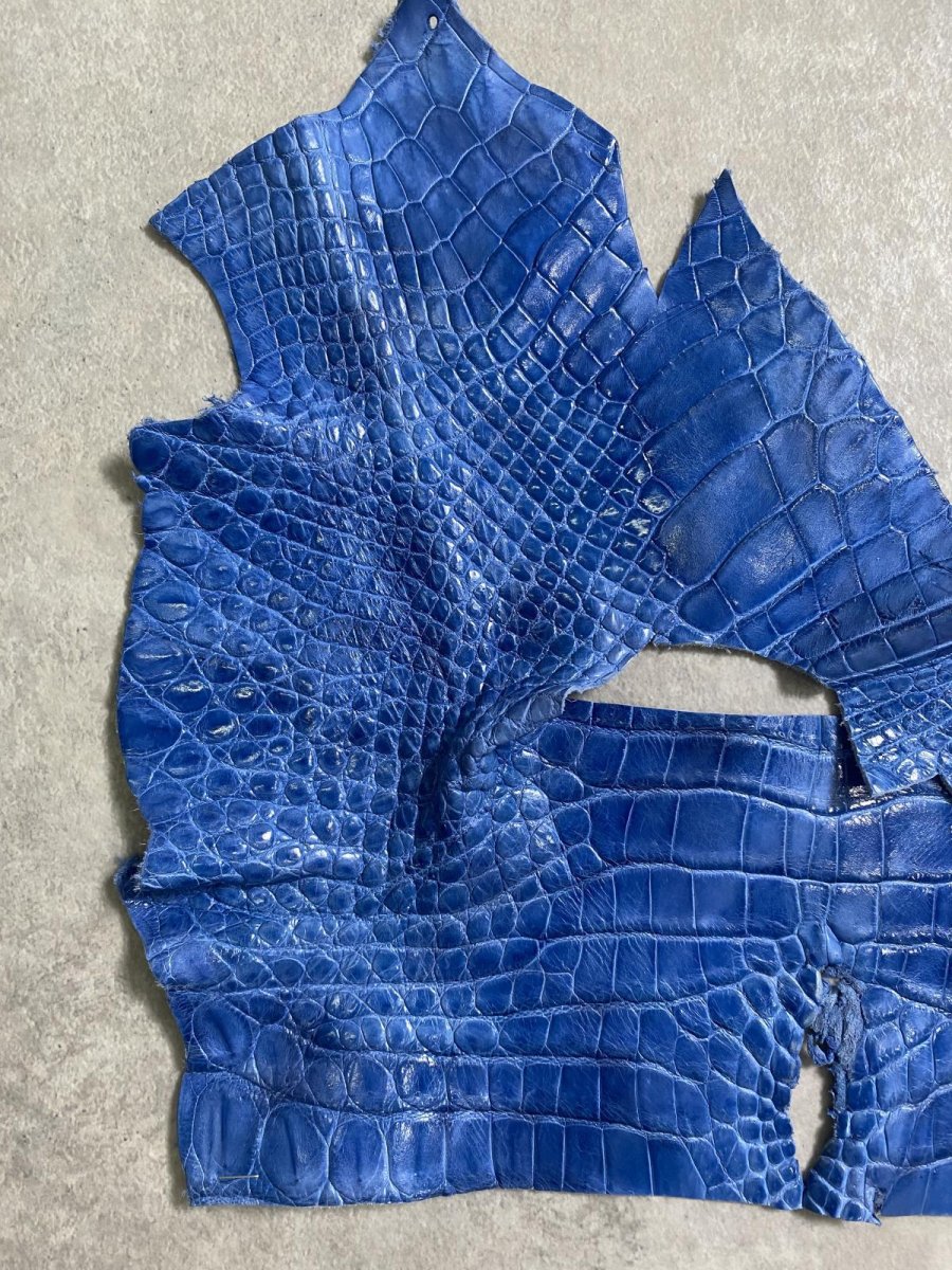 画像5: クロコダイル　ハギレ　エキゾチックレザー (5)