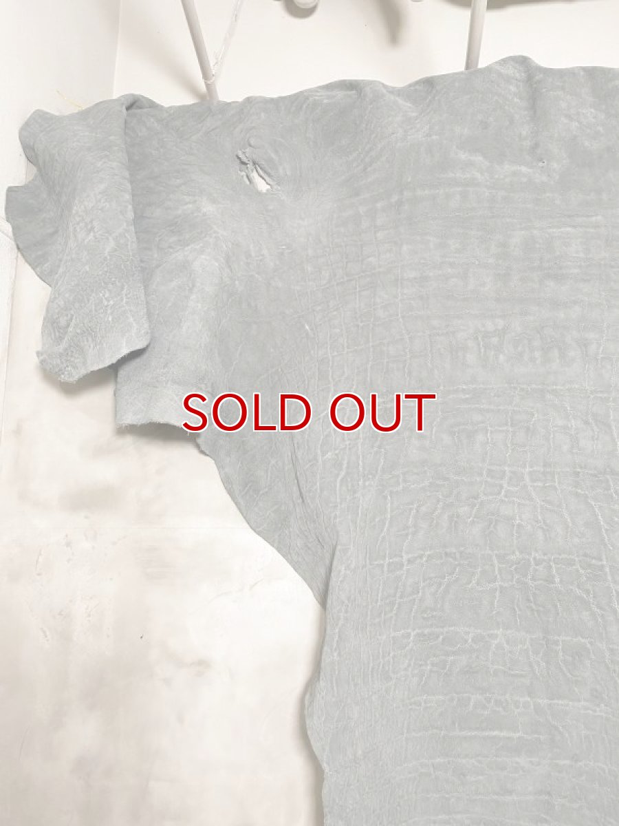 画像2: エレファントレザー 顔 グレー ゾウ革 象革 エキゾチックレザー (2)