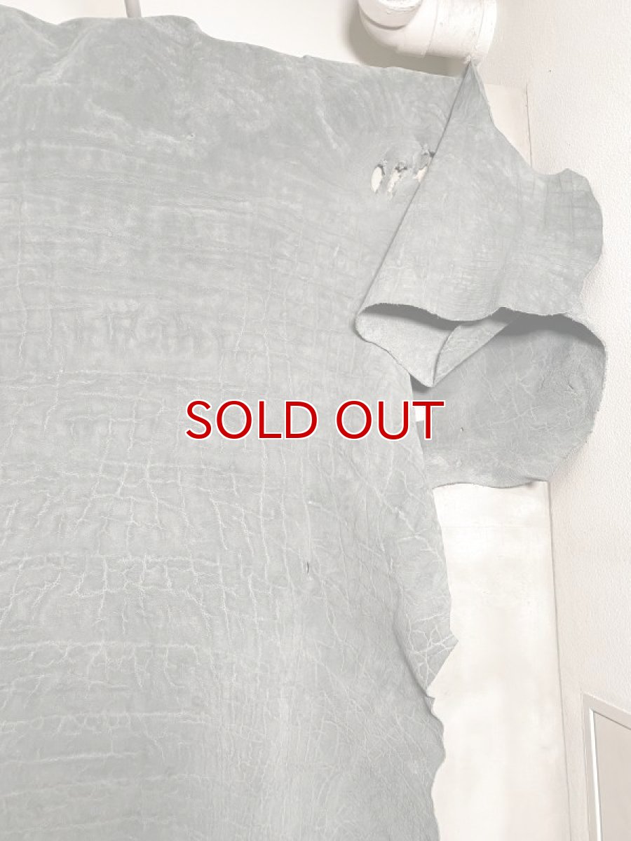 画像3: エレファントレザー 顔 グレー ゾウ革 象革 エキゾチックレザー (3)