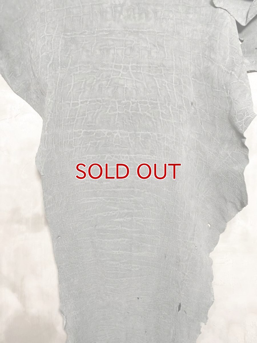 画像5: エレファントレザー 顔 グレー ゾウ革 象革 エキゾチックレザー (5)