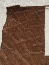 画像4: エレファントレザー　ブラウン　ゾウ革　象革　エキゾチックレザー　ハギレ (4)