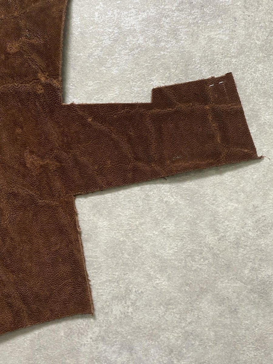 画像5: エレファントレザー　ブラウン　ゾウ革　象革　エキゾチックレザー　ハギレ (5)