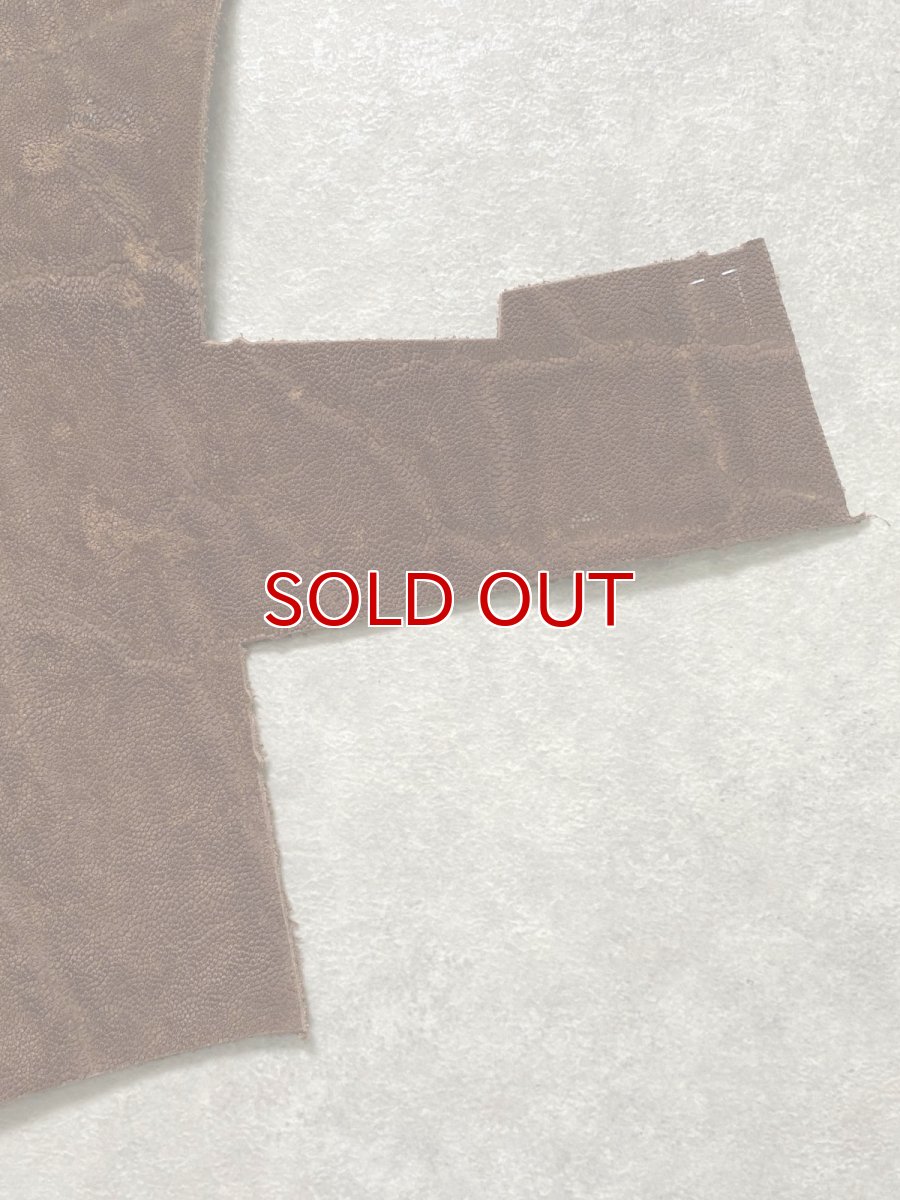 画像5: エレファントレザー　ブラウン　ゾウ革　象革　エキゾチックレザー　ハギレ (5)