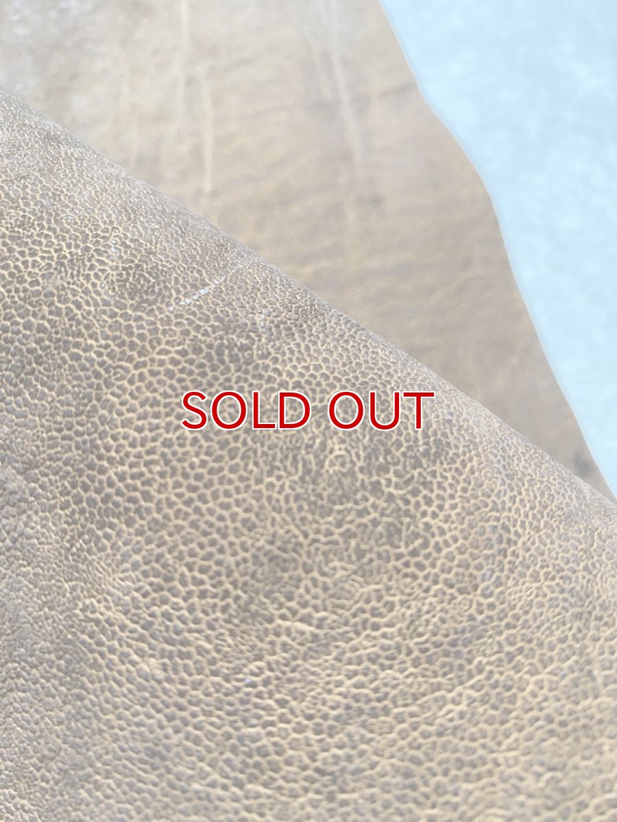 画像8: エレファントレザー　耳　ブラウン　ゾウ革　象革　エキゾチックレザー　ハギレ (8)