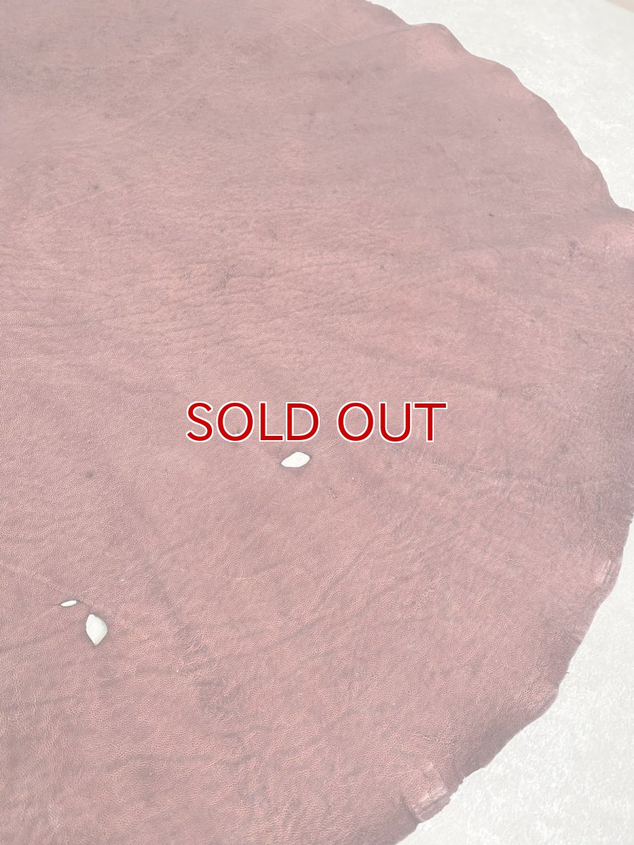 画像4: エレファントレザー　ボルドー　ゾウ革　象革　耳　エキゾチックレザー (4)