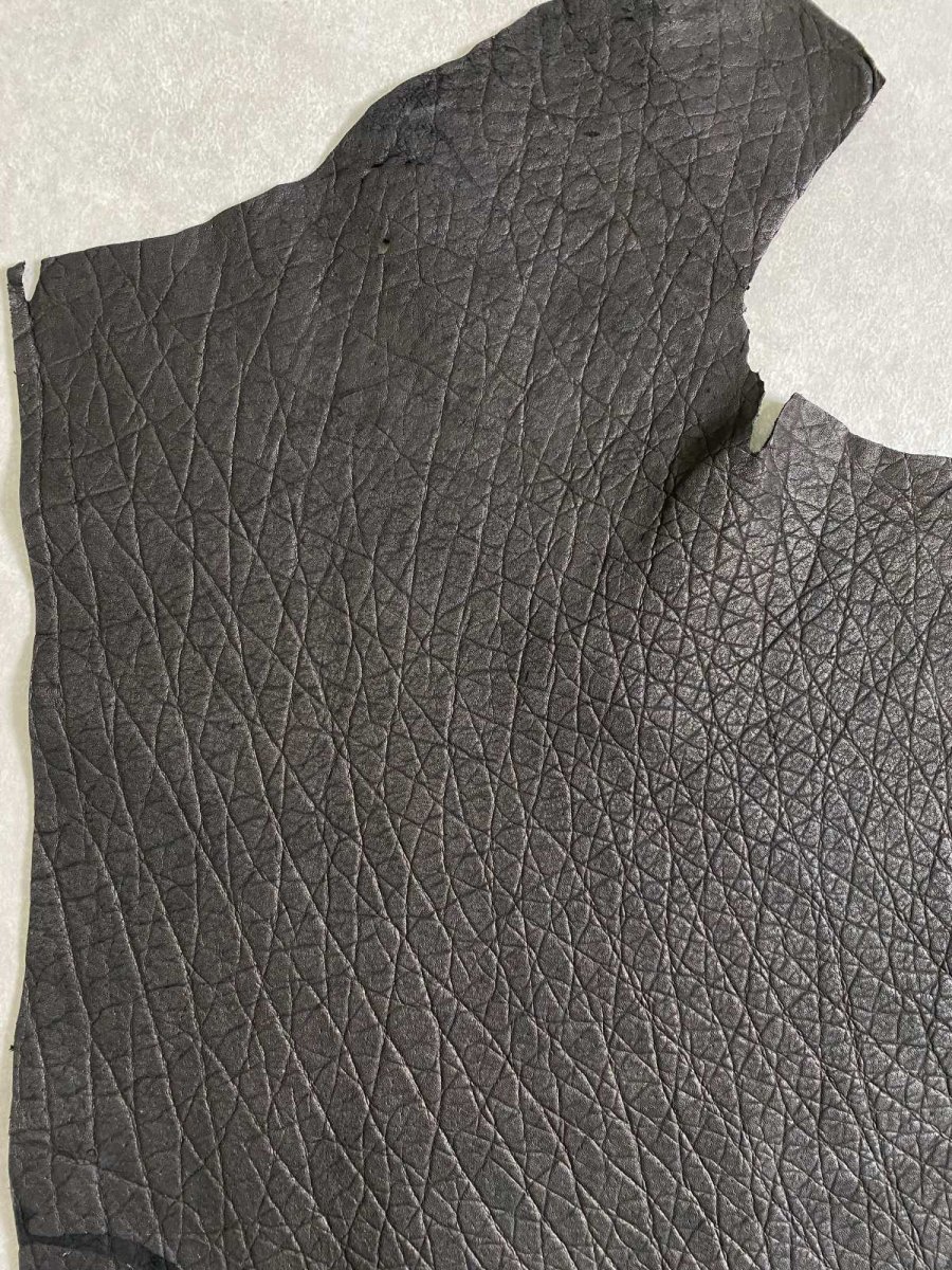 画像5: エレファントレザー　ブラック　ゾウ革　象革　エキゾチックレザー (5)
