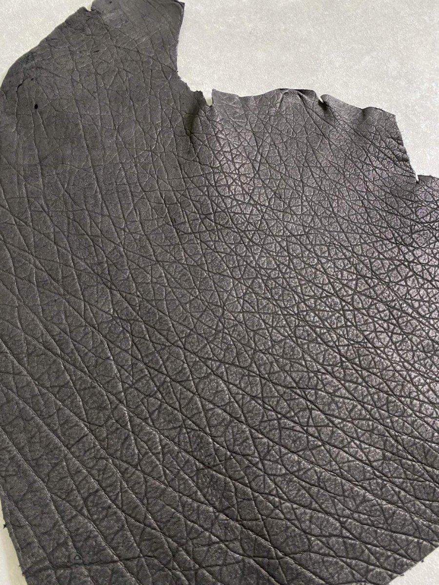 画像2: エレファントレザー　ブラック　ゾウ革　象革　エキゾチックレザー (2)