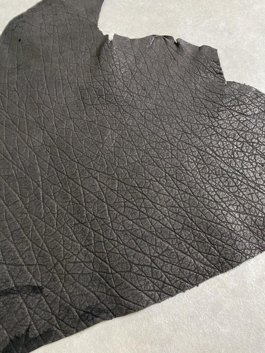 画像3: エレファントレザー　ブラック　ゾウ革　象革　エキゾチックレザー (3)