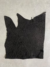 画像1: エレファントレザー　ブラック　ゾウ革　象革　エキゾチックレザー (1)