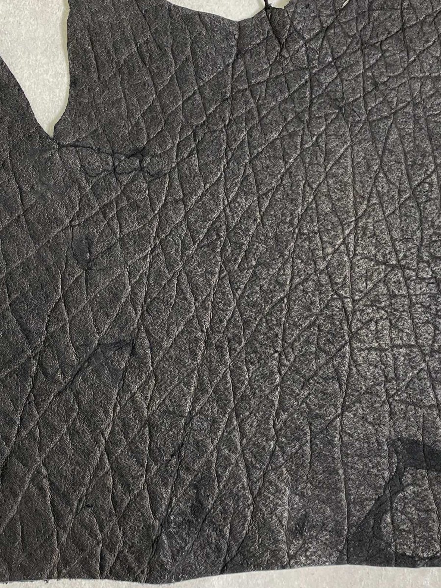 画像3: エレファントレザー　ブラック　ゾウ革　象革　エキゾチックレザー (3)