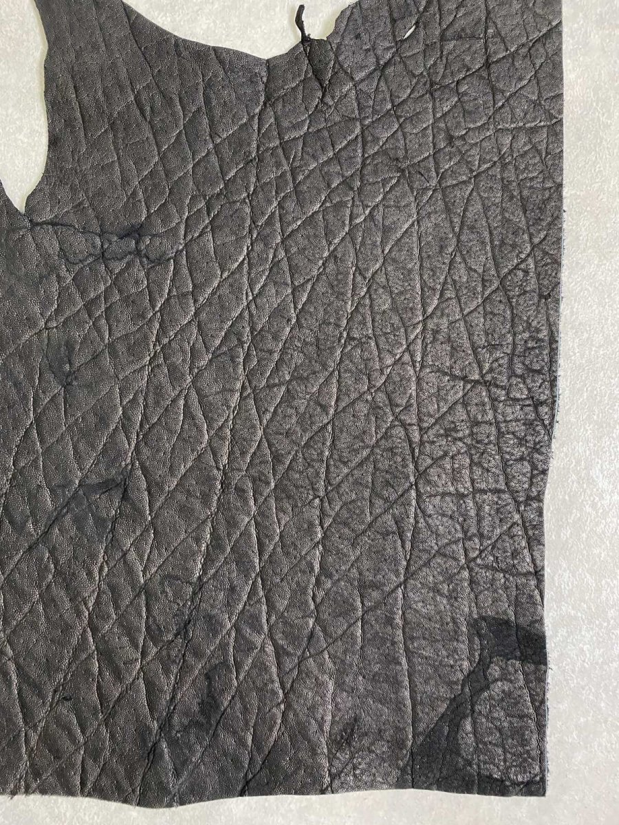 画像6: エレファントレザー　ブラック　ゾウ革　象革　エキゾチックレザー (6)