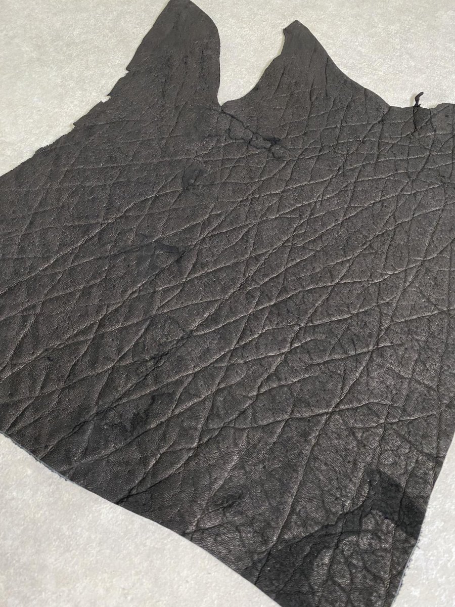 画像2: エレファントレザー　ブラック　ゾウ革　象革　エキゾチックレザー (2)