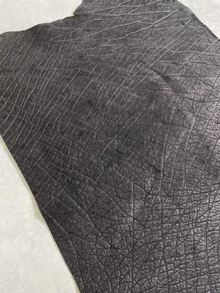 画像2: エレファントレザー　ブラック　ゾウ革　象革　エキゾチックレザー (2)