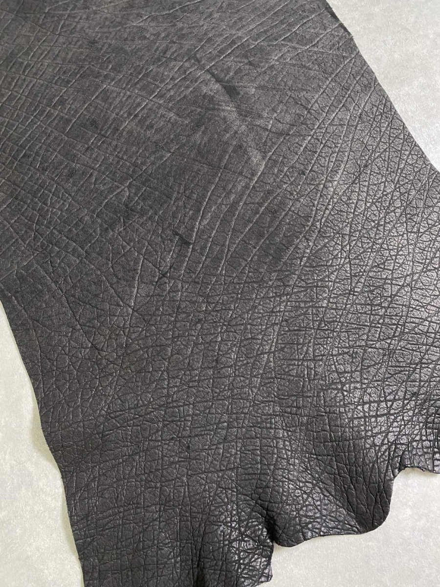 画像3: エレファントレザー　ブラック　ゾウ革　象革　エキゾチックレザー (3)