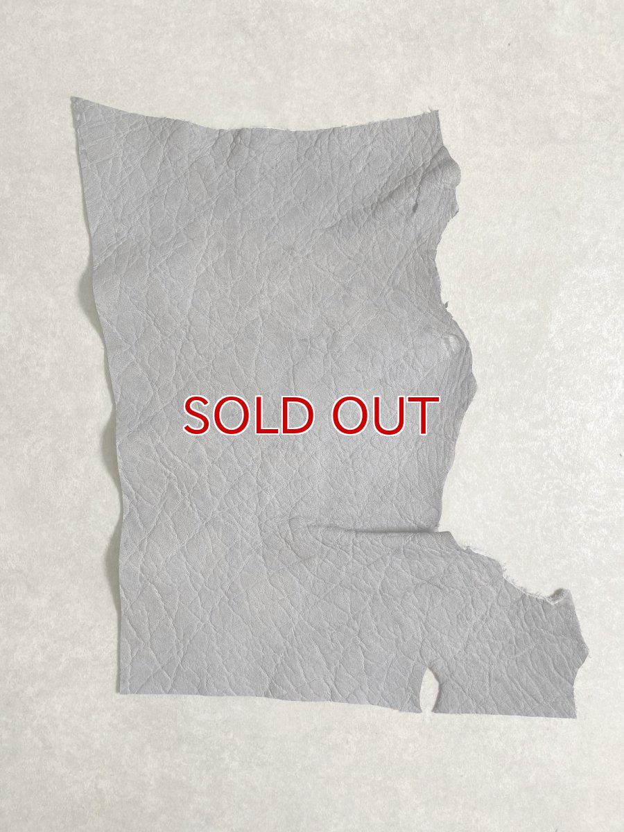 画像1: エレファントレザー　グレー　ゾウ革　象革　エキゾチックレザー (1)