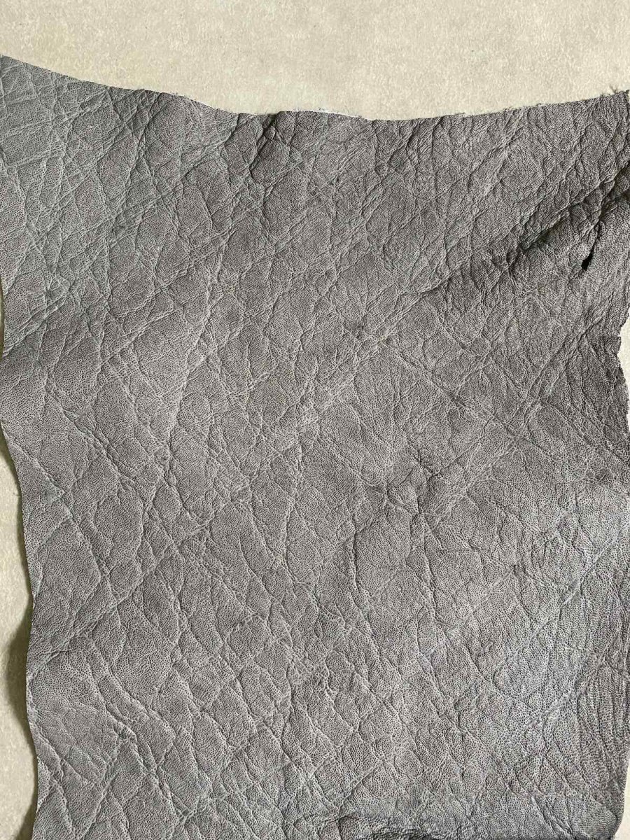 画像3: エレファントレザー　グレー　ゾウ革　象革　エキゾチックレザー (3)