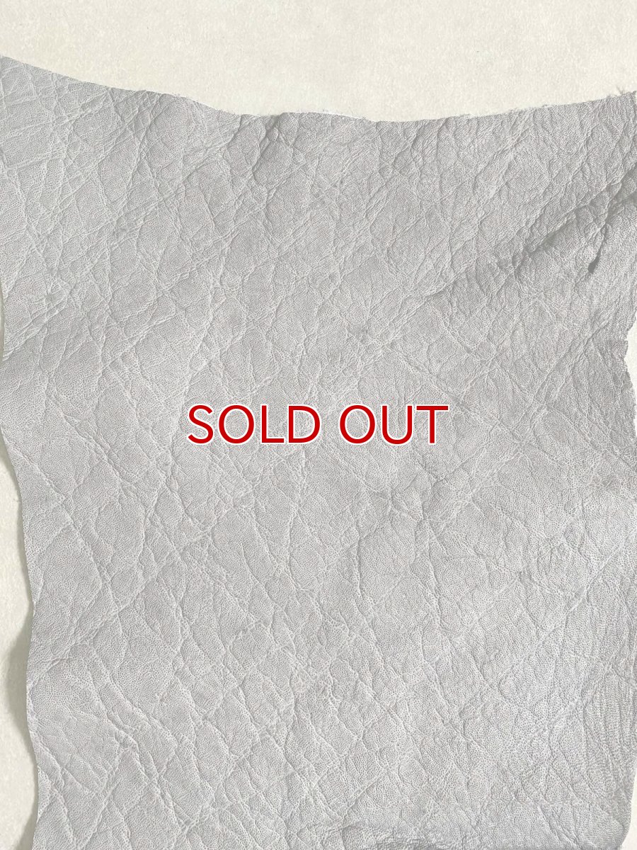 画像3: エレファントレザー　グレー　ゾウ革　象革　エキゾチックレザー (3)