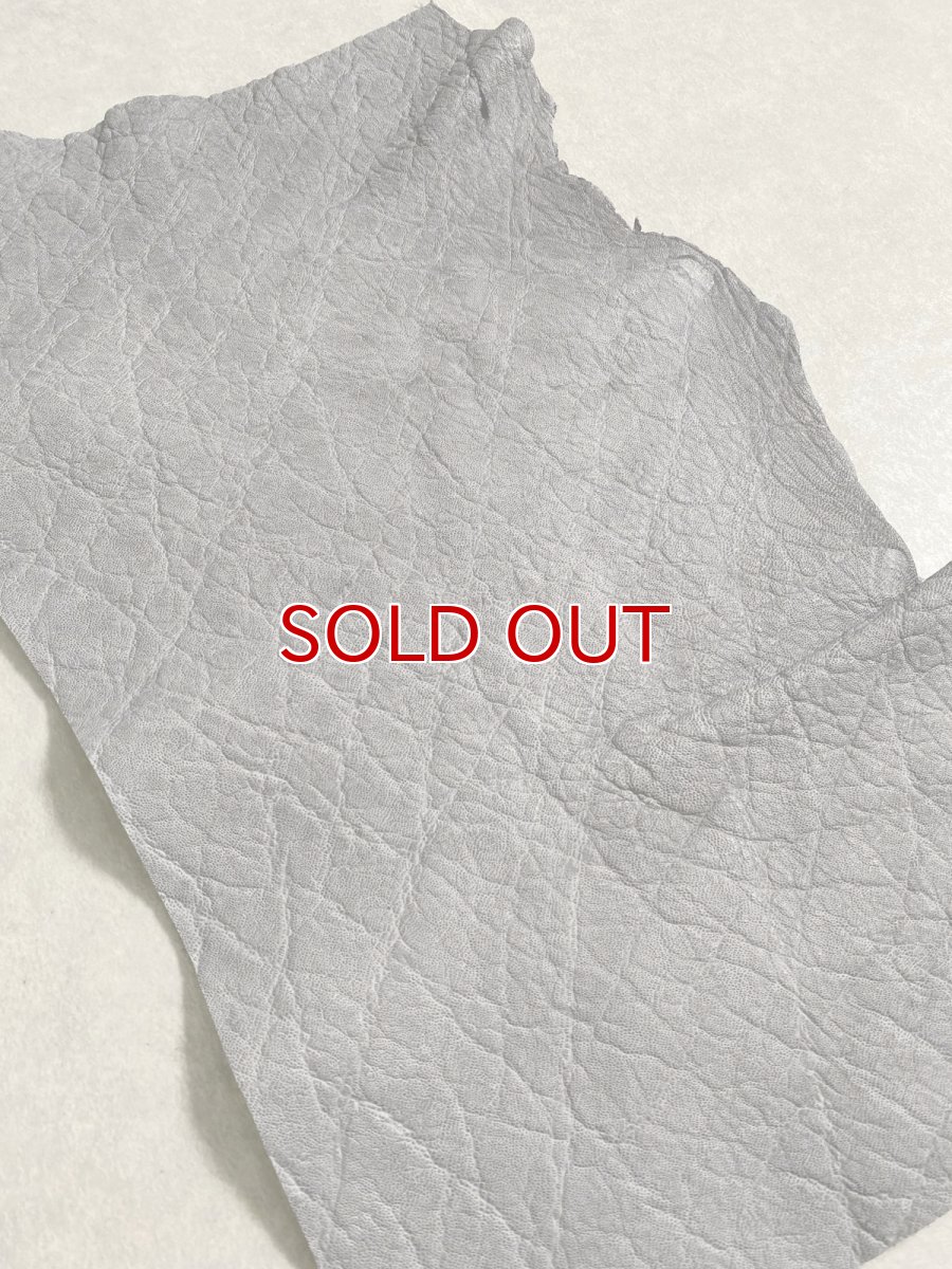 画像6: エレファントレザー　グレー　ゾウ革　象革　エキゾチックレザー (6)