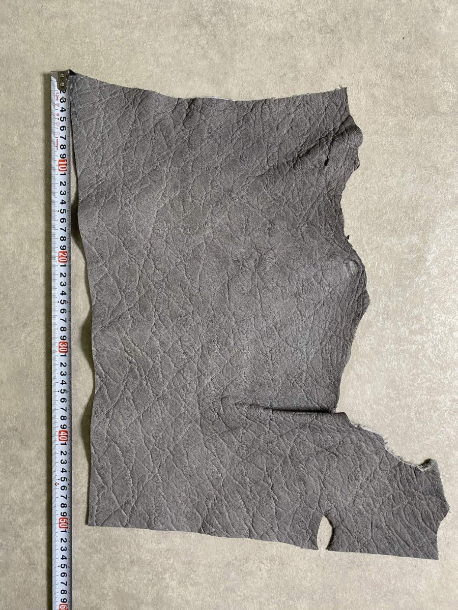 画像7: エレファントレザー　グレー　ゾウ革　象革　エキゾチックレザー (7)