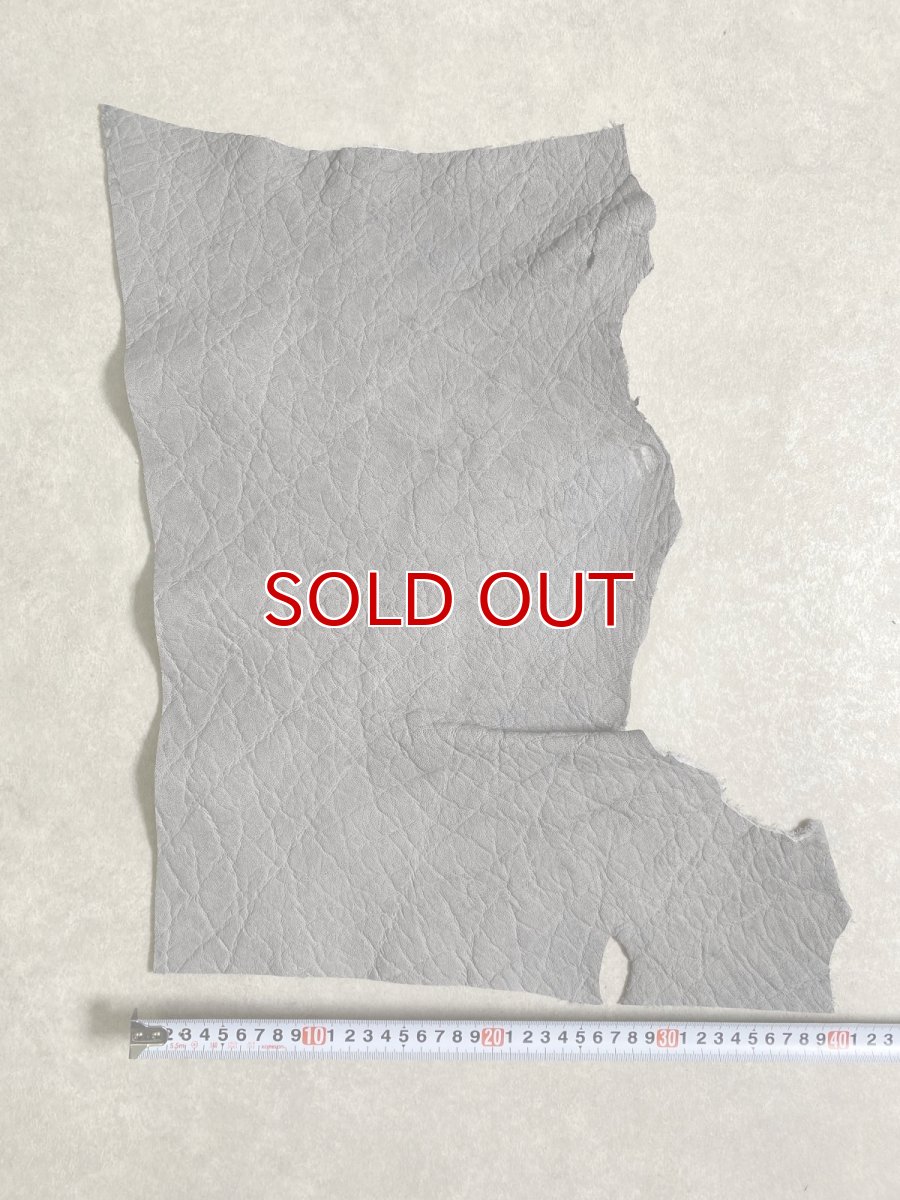 画像8: エレファントレザー　グレー　ゾウ革　象革　エキゾチックレザー (8)