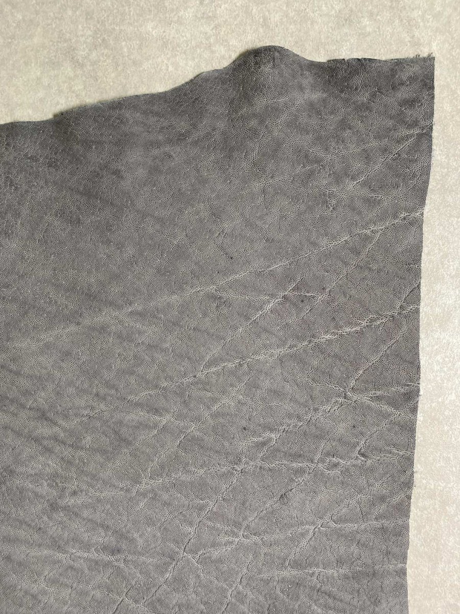 画像6: エレファントレザー　グレー　ゾウ革　象革　エキゾチックレザー (6)