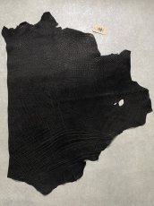 画像1: エレファントレザー　ブラック　ゾウ革　象革　エキゾチックレザー (1)