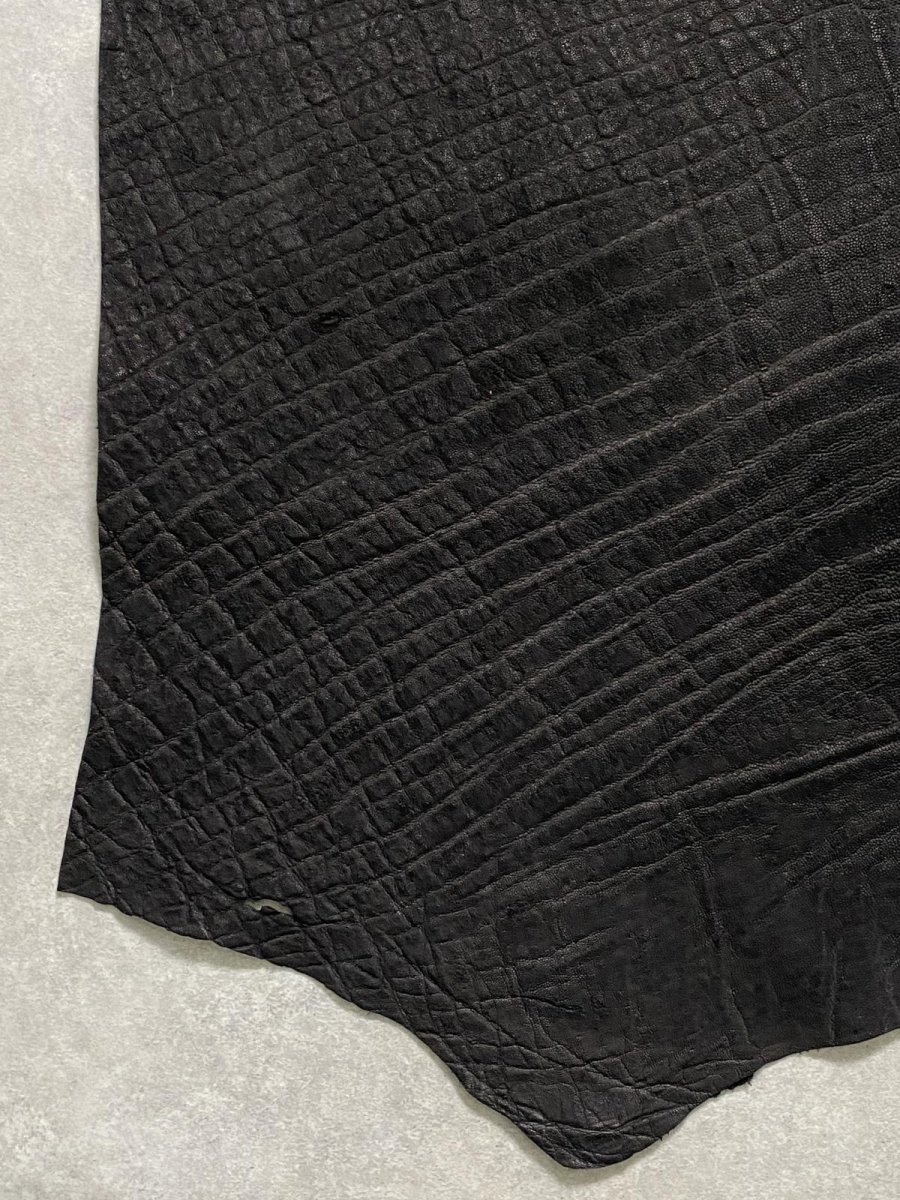 画像3: エレファントレザー　ブラック　ゾウ革　象革　エキゾチックレザー (3)