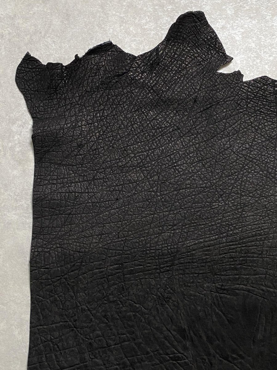 画像2: エレファントレザー　ブラック　ゾウ革　象革　エキゾチックレザー (2)