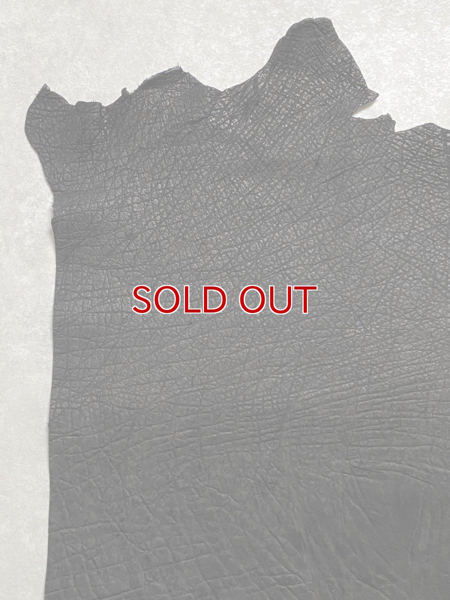 画像2: エレファントレザー　ブラック　ゾウ革　象革　エキゾチックレザー (2)