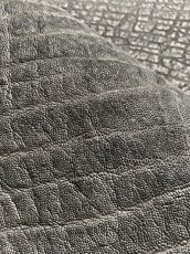 画像7: エレファントレザー　ブラック　ゾウ革　象革　エキゾチックレザー (7)