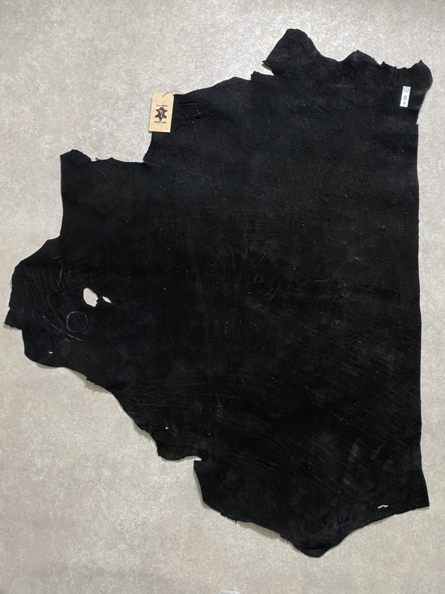 画像9: エレファントレザー　ブラック　ゾウ革　象革　エキゾチックレザー (9)