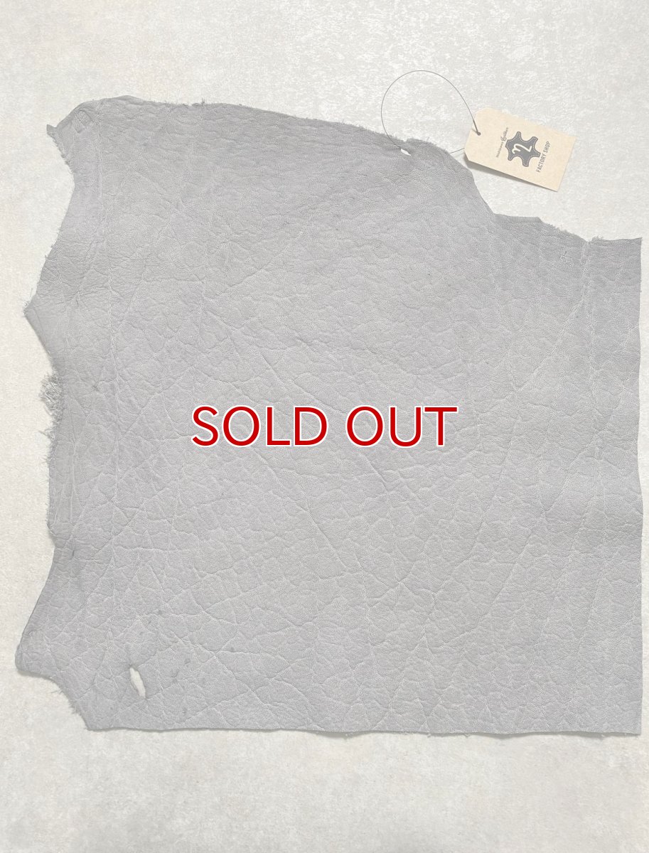 画像1: エレファントレザー　グレー　ゾウ革　象革　エキゾチックレザー (1)