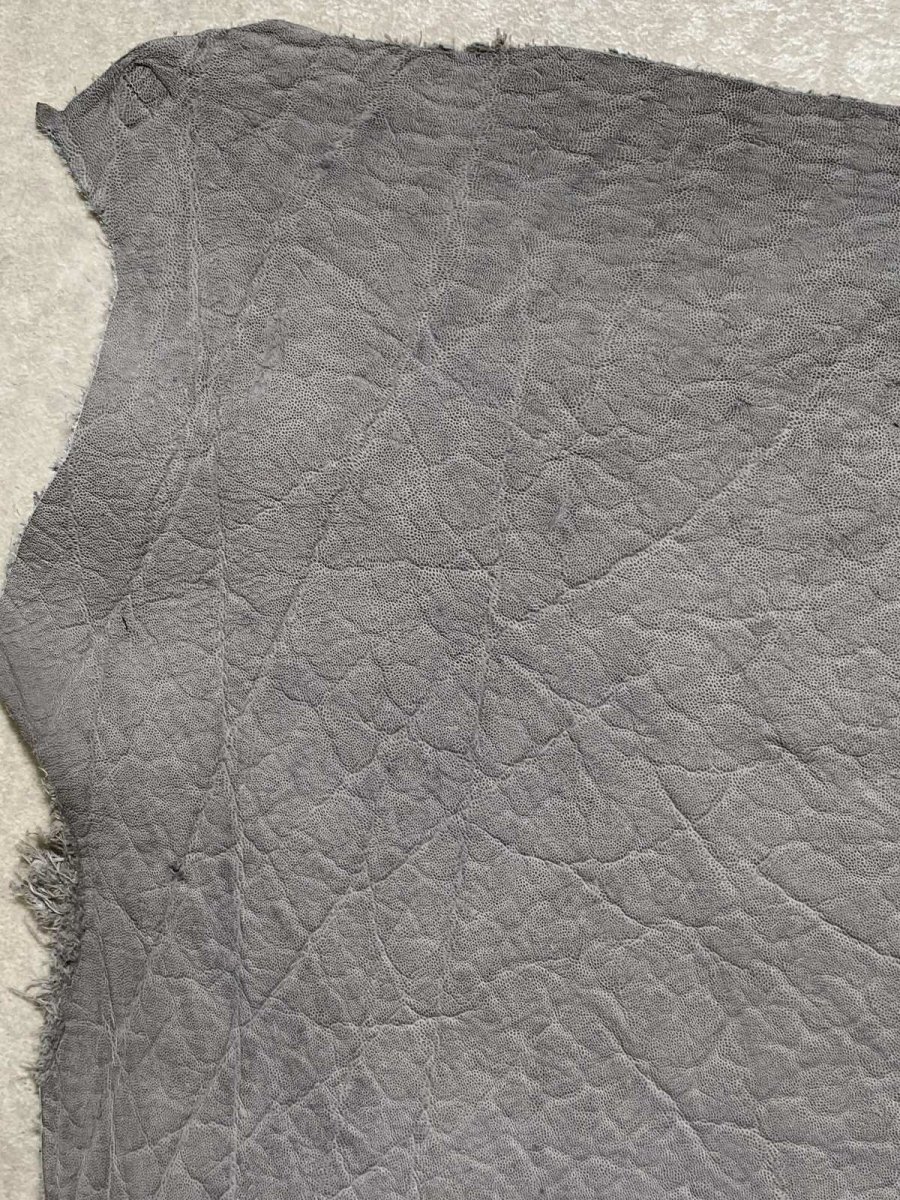 画像2: エレファントレザー　グレー　ゾウ革　象革　エキゾチックレザー (2)