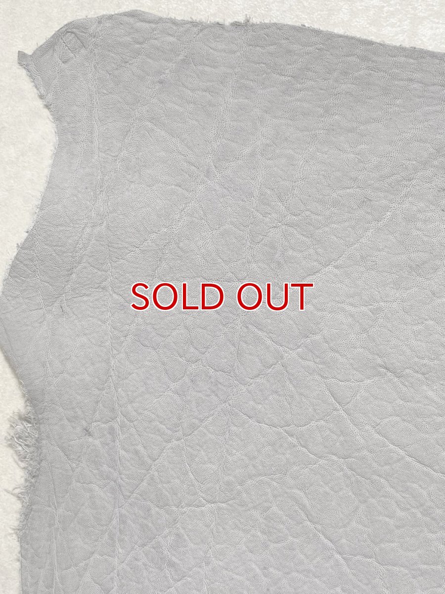 画像2: エレファントレザー　グレー　ゾウ革　象革　エキゾチックレザー (2)