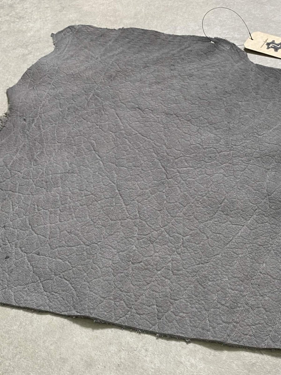 画像6: エレファントレザー　グレー　ゾウ革　象革　エキゾチックレザー (6)
