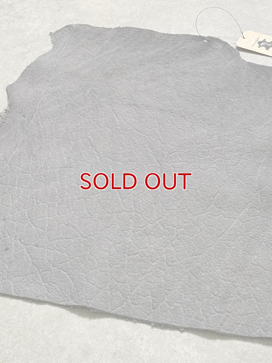 画像6: エレファントレザー　グレー　ゾウ革　象革　エキゾチックレザー (6)