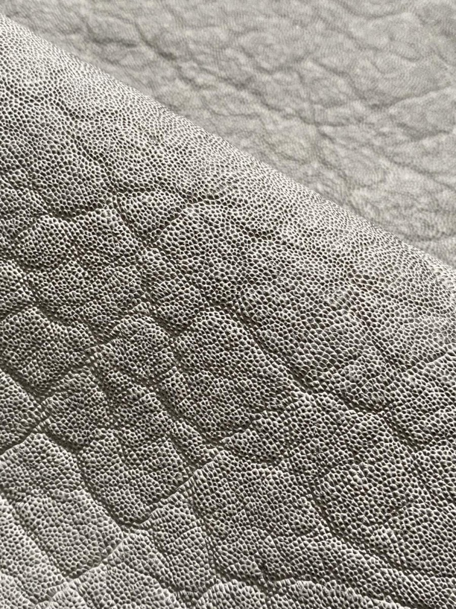 画像7: エレファントレザー　グレー　ゾウ革　象革　エキゾチックレザー (7)