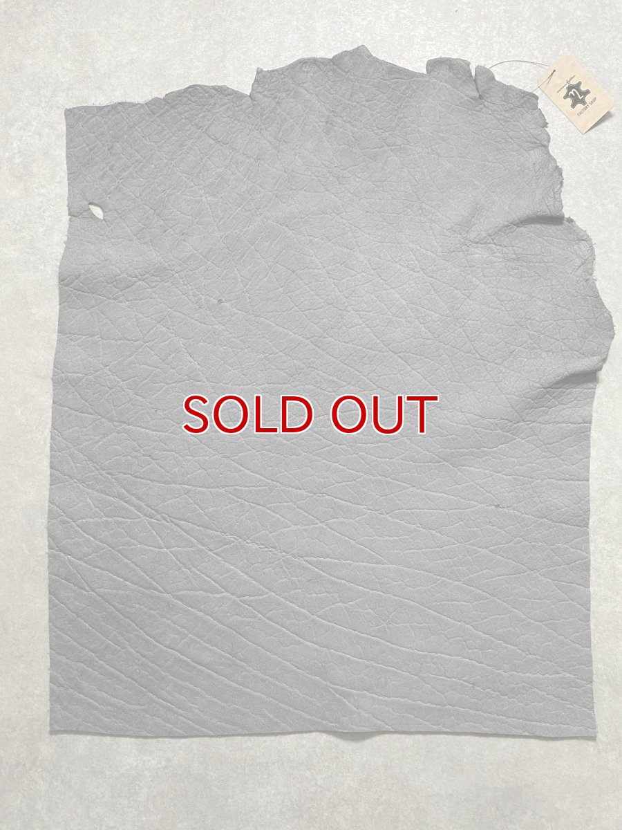 画像1: エレファントレザー　グレー　ゾウ革　象革　エキゾチックレザー (1)